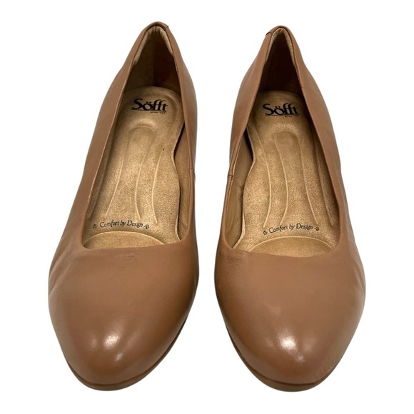 Sofft Parisa Tan Light Brown Leather Block Heel Casual Comfort Pumps Women’s 11 - Picture 4 of 16